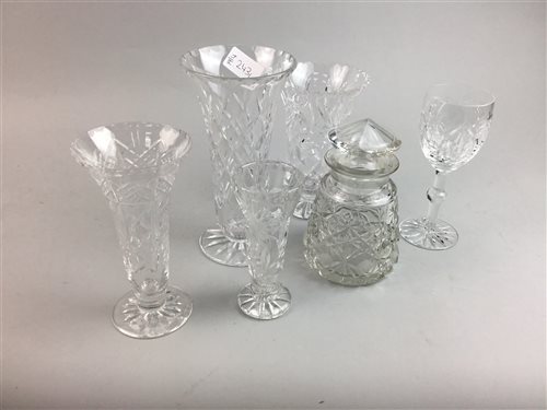 Lot 243 - A LOT OF CRYSTAL AND GLASS GOBLETS