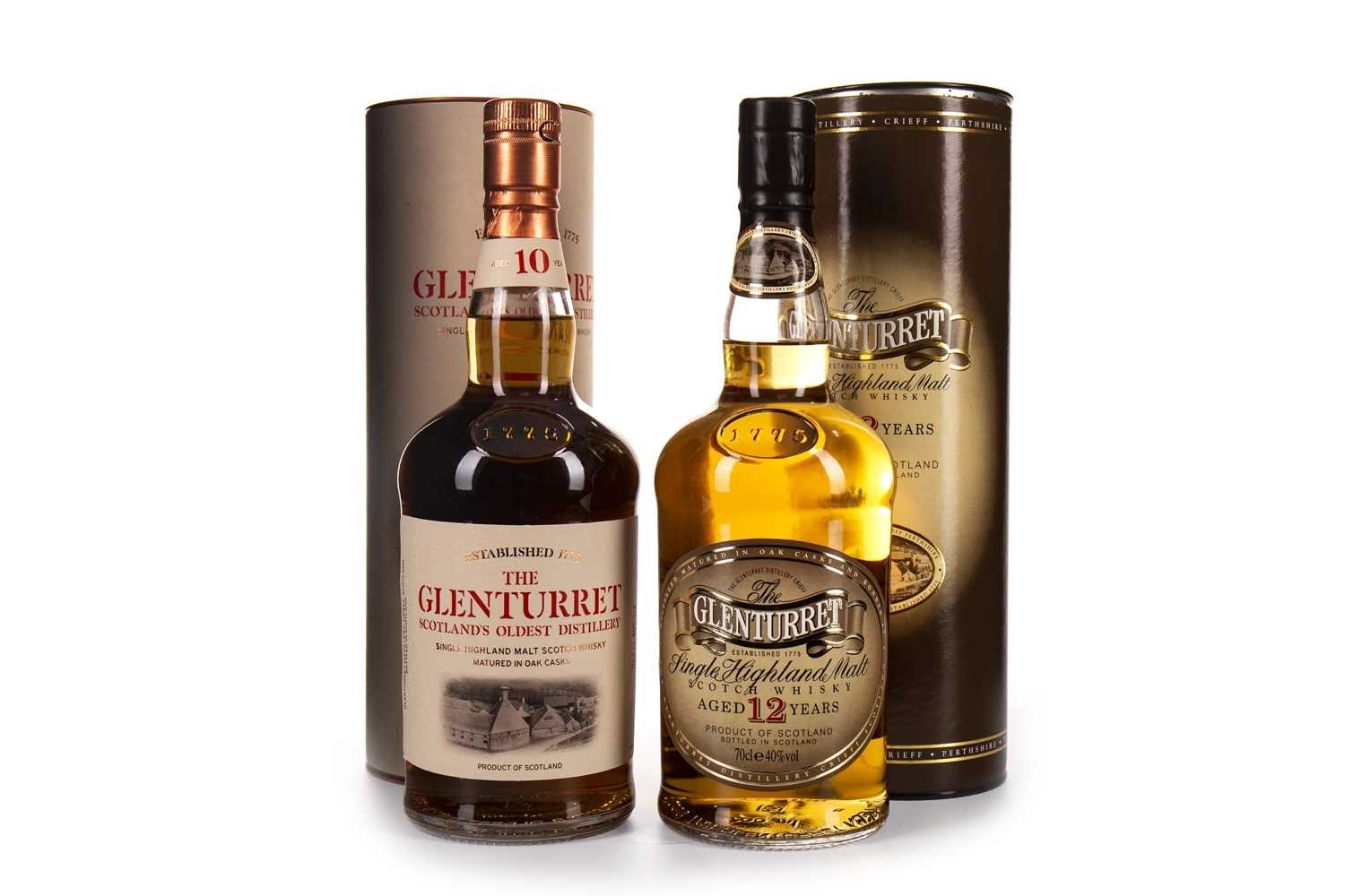 Lot 309 - GLENTURRET 12 AND 10 YEARS OLD