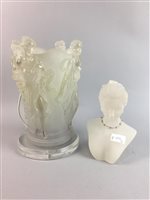 Lot 277 - AN OPAQUE FOUR GRACES LAMP AND A DISPLAY BUST