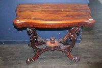 Lot 1038 - EARLY VICTORIAN ROSEWOOD CARD TABLE the top of...