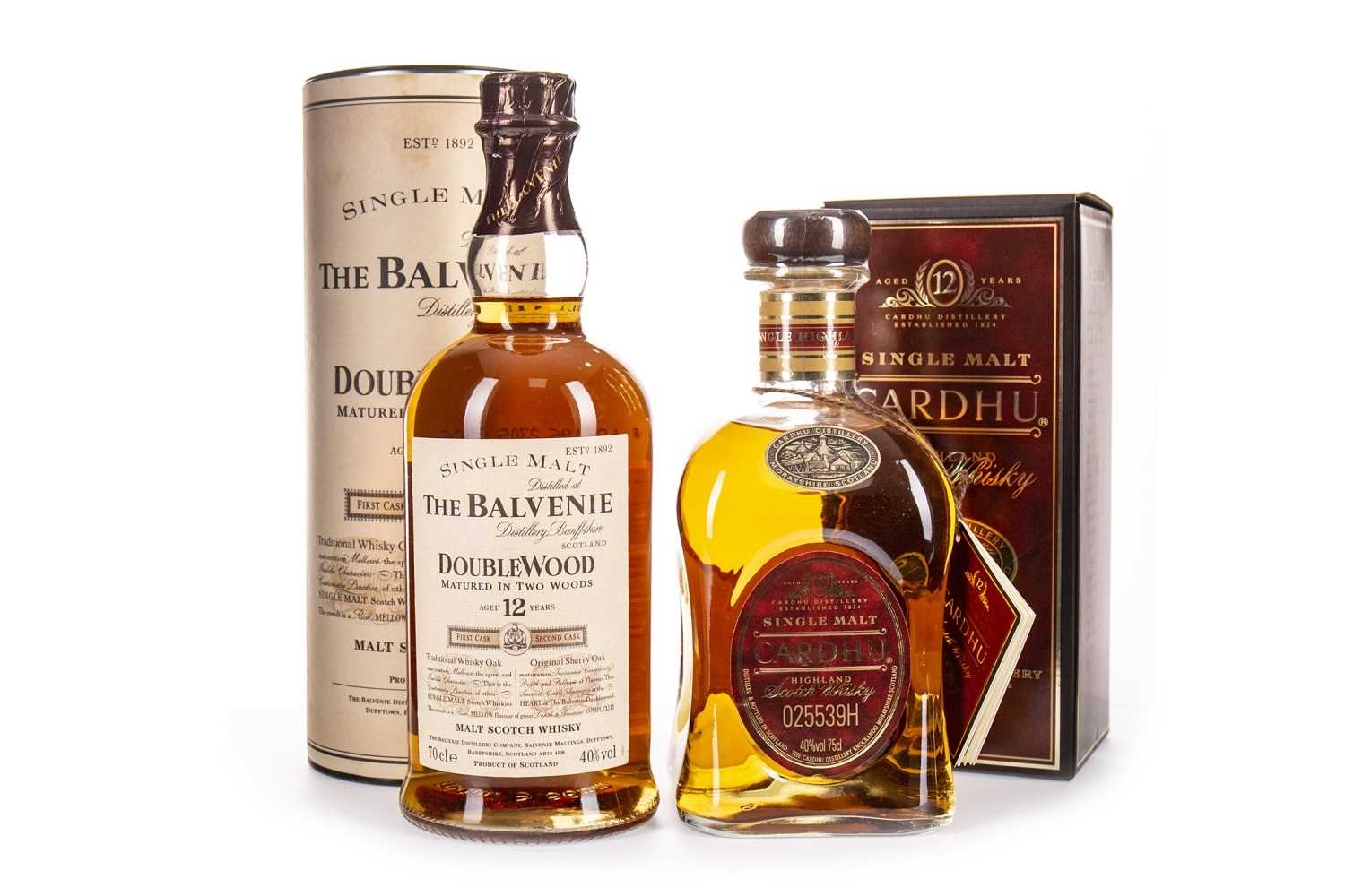 Lot 313 - BALVENIE DOUBLEWOOD 12 YEARS OLD AND CARDHU 12 YEARS OLD