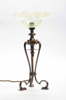 Lot 1043 - EARLY 20TH CENTURY COPPER TABLE LAMP form of...