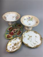 Lot 299 - A GROUP OF VIENNA STYLE PLATES AND OTHER CERAMICS