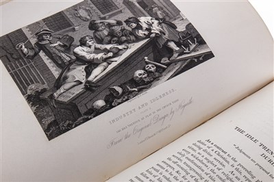 Lot 866 - TWO VOLUMES OF THE WORKS OF WILLIAM HOGARTH ALONG WITH THE ELEMENTARY HISTORY OF ART