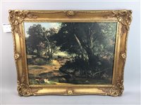 Lot 184 - A PRINT AFTER JEAN BAPTISTE-CAMILLE, ALONG WITH A MODERN OIL