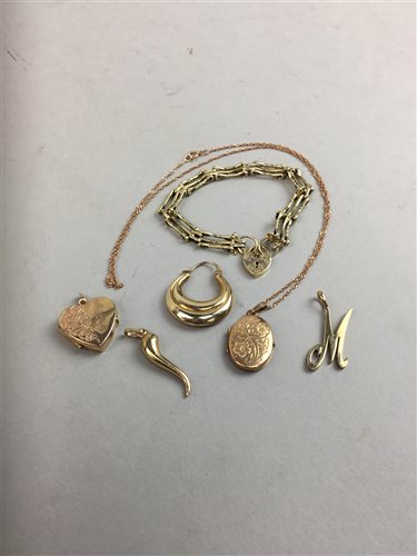 Lot 183 - A LOT OF GOLD AND OTHER JEWELLERY