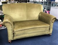 Lot 211 - TWO SEATER SETTEE AND MATCHING ARMCHAIR