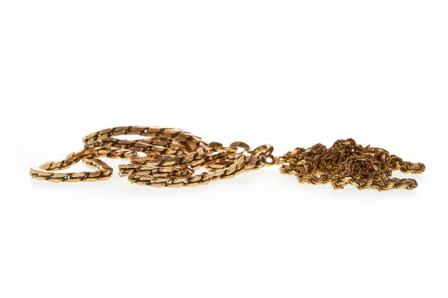 Lot 40 - TWO GOLD CHAINS