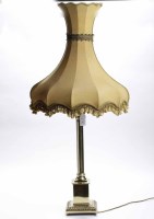 Lot 1063 - LARGE BRASS CORINTHIAN COLUMN TABLE LAMP with...