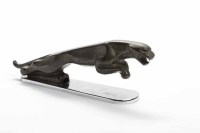 Lot 1079 - JAGUAR CAR MASCOT OF A LEAPING CAT 19cm long