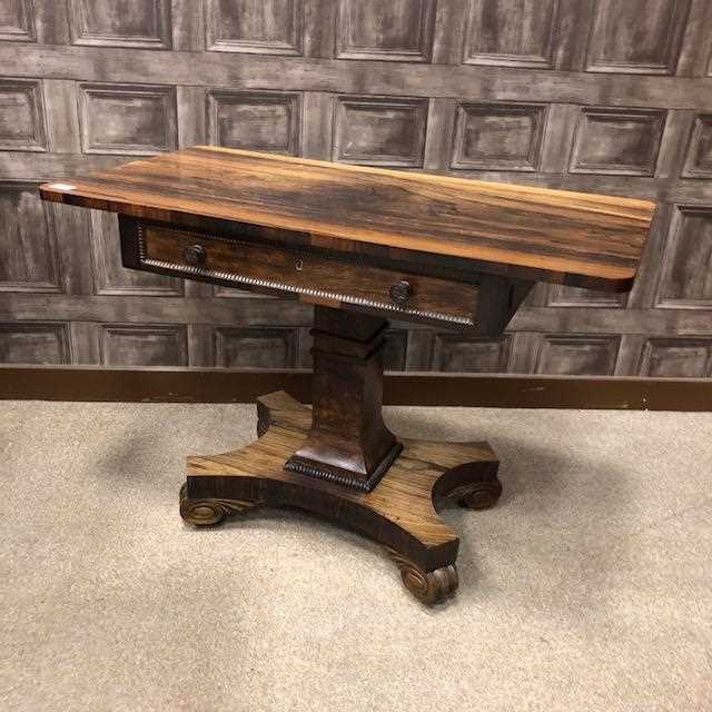 Lot 806 - A WILLIAM IV ROSEWOOD OBLONG SIDE TABLE