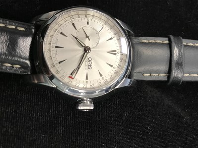 Lot 861 - A GENTLEMAN'S ORIS AUTOMATIC STAINLESS STEEL WRIST WATCH