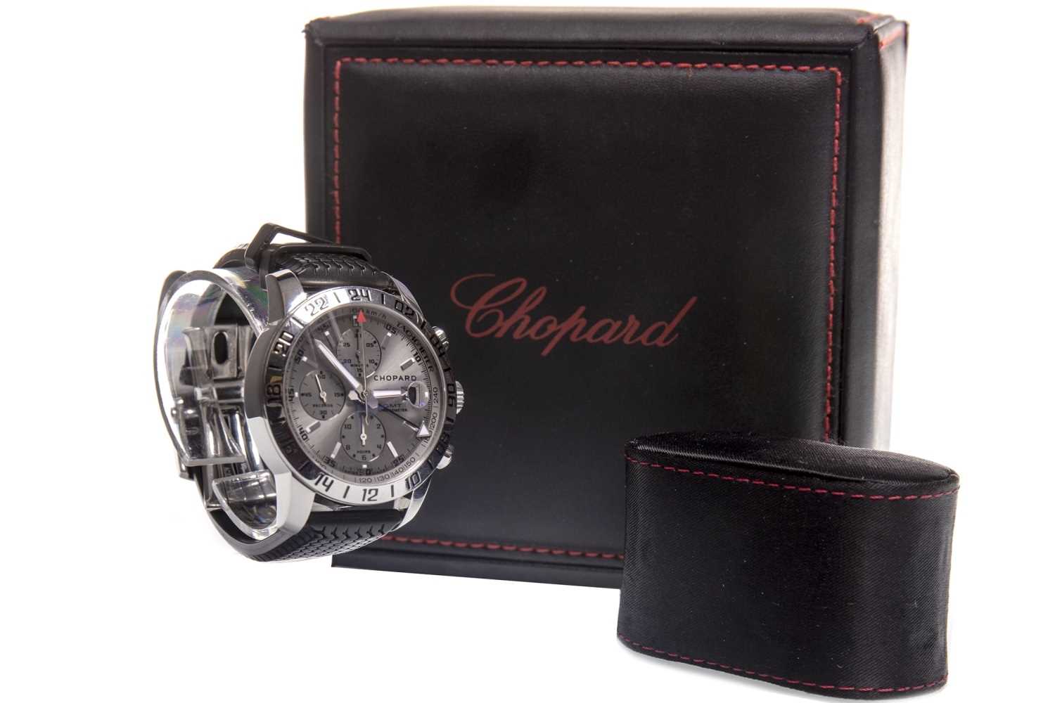 Lot 814 - Amendment- this is not a rattrapante example GENTLEMAN'S CHOPARD 1000 MIGLIA STEEL AUTOMATIC WATCH