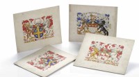 Lot 1084 - COLLECTION OF FOUR LATE VICTORIAN HAND-PAINTED...