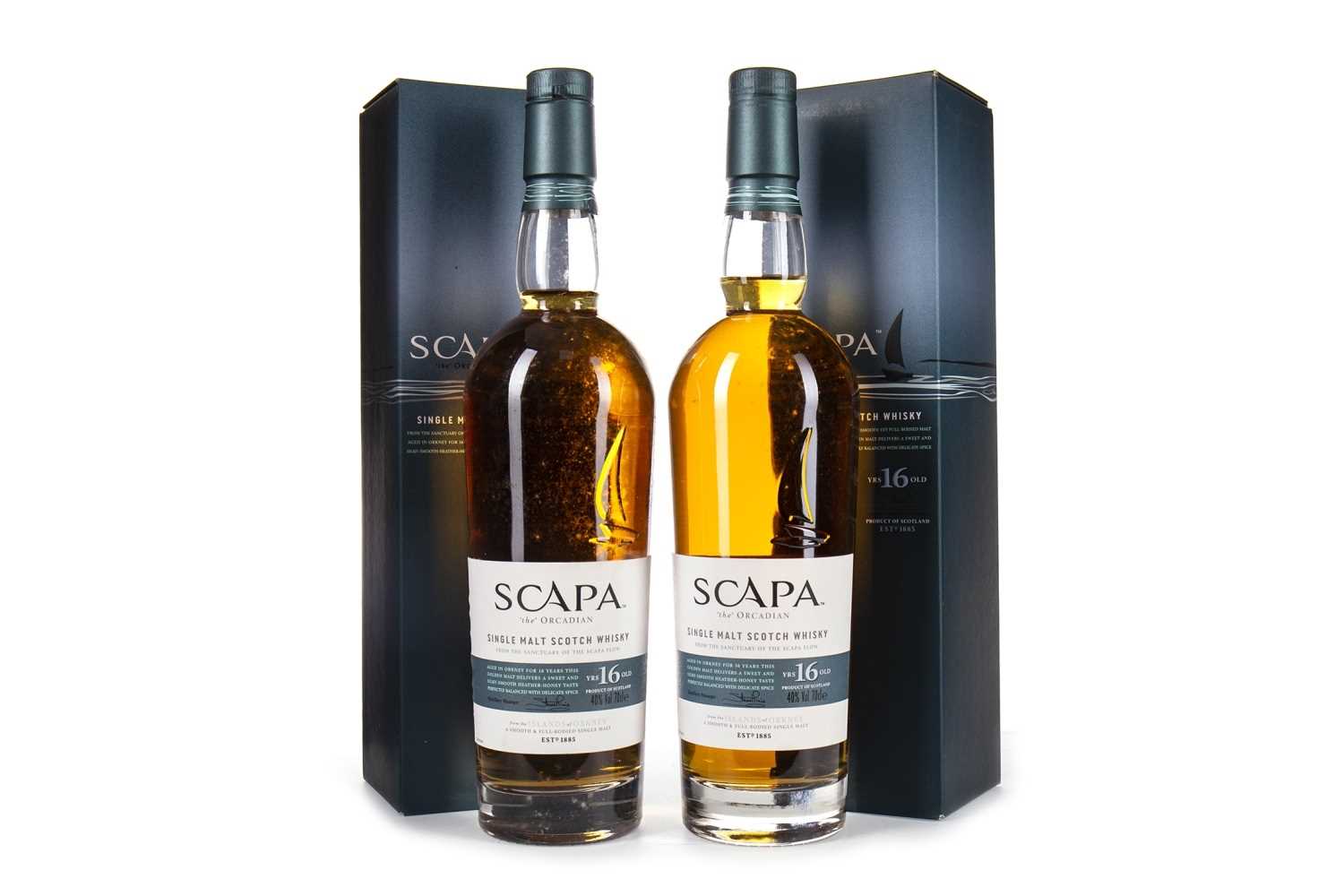 Lot 56 - TWO BOTTLES OF SCAPA 16 YEARS OLD