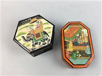 Lot 303 - A HAND PAINTED PERSIAN BOX AND AN INDIAN BOX