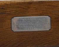 Lot 1116 - EARLY 20TH CENTURY OAK GLOVE BOX of oblong...