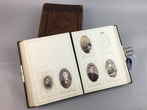 Lot 64 - A LOT OF TWO VICTORIAN PHOTOGRAPH ALBUMS