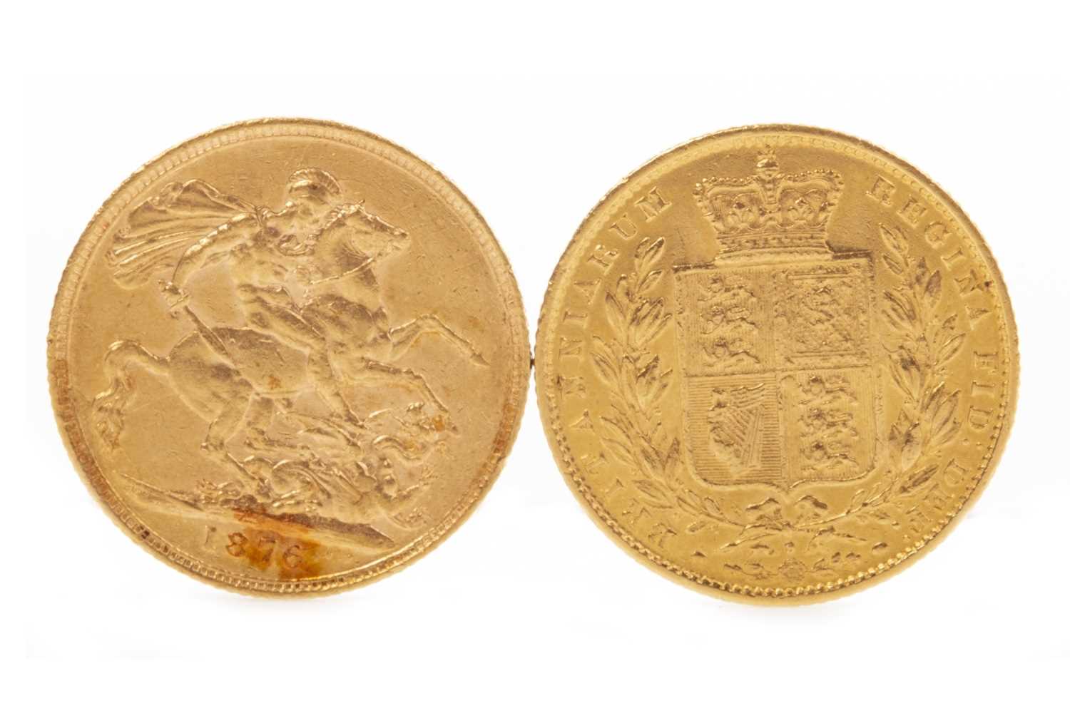 Lot 532 - TWO GOLD SOVEREIGNS, 1865 AND 1876