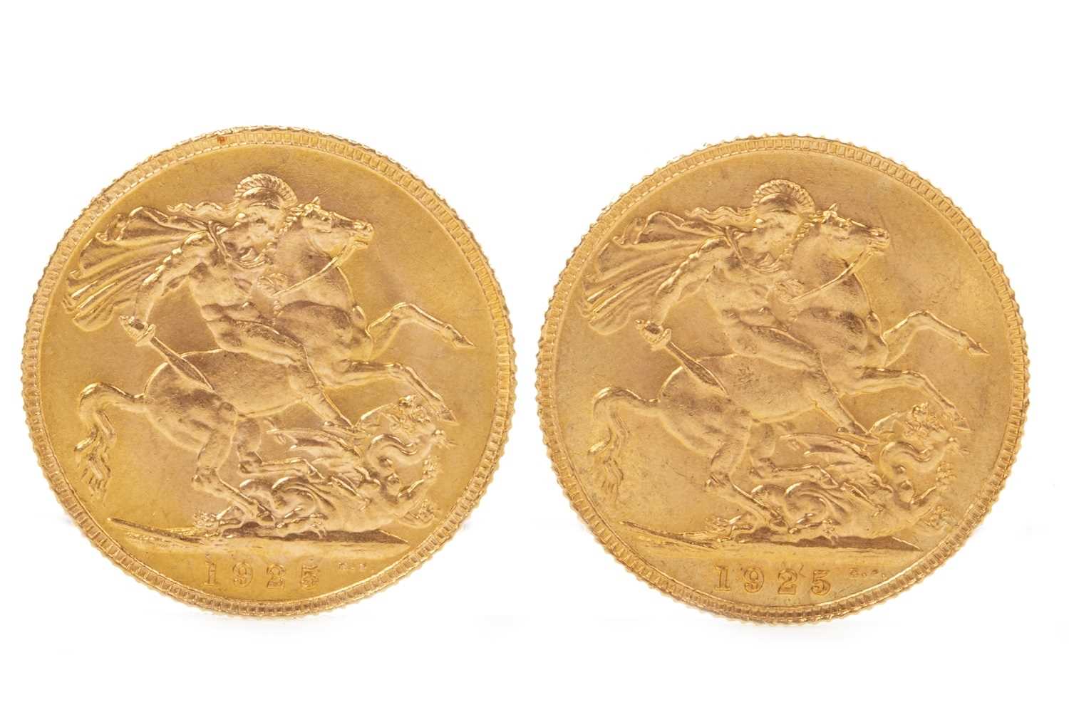Lot 538 - TWO GOLD SOVEREIGNS, 1925
