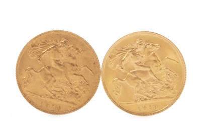 Lot 565 - TWO GOLD HALF SOVEREIGNS, 1913 AND 1914