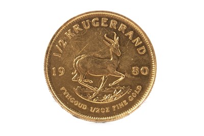 Lot 567 - A GOLD HALF KRUGERRAND COIN, 1980