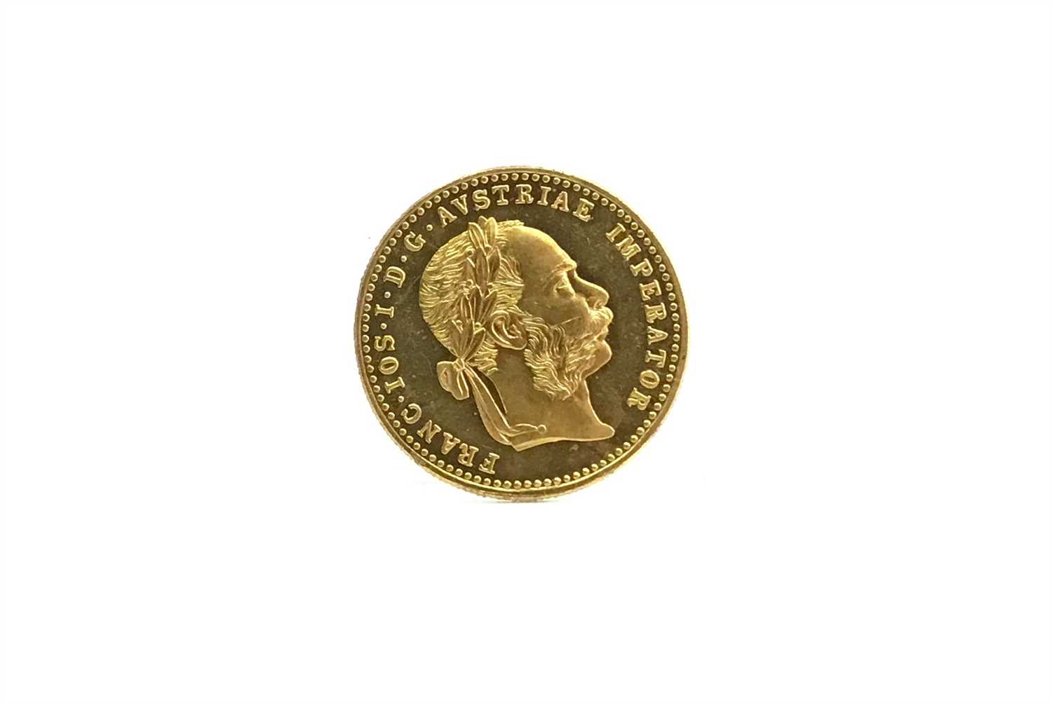 Lot 569 - AN AUSTRIAN GOLD 1 DUCAT RESTRIKE COIN, 1915