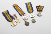 Lot 1134 - COLLECTION OF WWI CAMPAIGN MEDALS including...