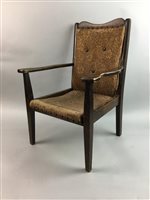 Lot 23 - AN UPHOLSTERED CHILD'S CHAIR