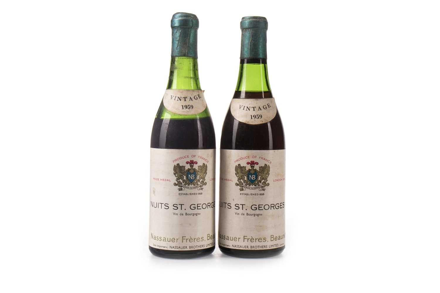 Lot 2062 - NUITS ST GEORGE 1959 NASSAUER FRERES (2)