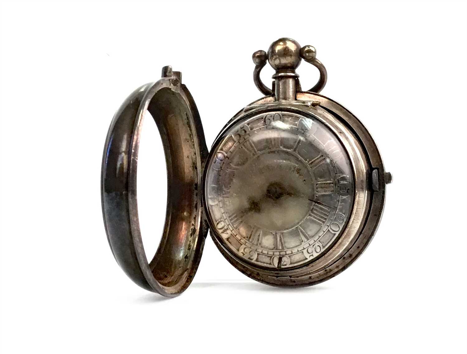 Lot 851 - A PAIR CASED POCKET WATCH