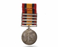 Lot 1141 - QUEEN'S SOUTH AFRICA MEDAL with four bars for...