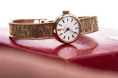 Lot 835 - A LADY'S OMEGA GOLD COCKTAIL WATCH