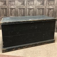 Lot 126 - A VICTORIAN PAINTED PINE OBLONG BLANKET CHEST