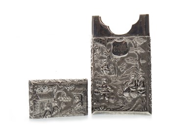Lot 1030 - A CHINESE SILVER CARD CASE