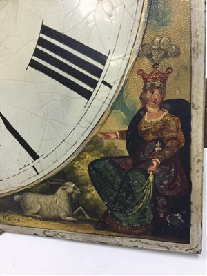 Lot 1416 - A MID 19TH CENTURY LONGCASE CLOCK DIAL and MOVEMENT