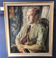 Lot 51 - PORTRAIT OF A MAN, AN OIL BY GEORGE H MCINTOSH