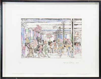 Lot 538 - LES CHANTS DE MALDOROR, DUCASSE, AN ETCHING WITH EXTENSIVE HAND COLOURING BY SIR EDUARDO PAOLOZZI