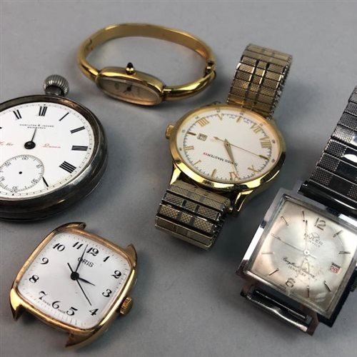 Lot 60 - A HAMILTON & INCHES SILVER POCKET WATCH AND OTHER WATCHES