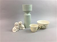 Lot 115 - A SET OF SIX LIMOGES HAVILAND DISHES, BESWICK VASE AND OTHER CERAMICS