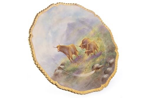 Lot 1061 - A ROYAL WORCESTER PLATE BY EDWARD TOWNSEND