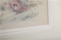 Lot 1090 - A WATERCOLOUR OF GROUSE BY JAMES STINTON