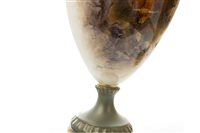 Lot 1097 - A ROYAL WORCESTER PAIR OF VASES BY JOHN STINTON