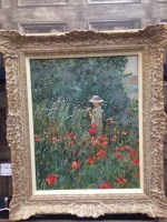 Lot 1168 - CONTEMPORARY SCHOOL, POPPY PICKING oil on...