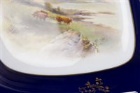 Lot 1103 - A PAIR OF ROYAL WORCESTER SQUARE COMPORTS BY JOHN STINTON