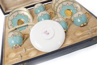 Lot 1116 - A ROYAL WORCESTER COFFEE SERVICE IN ORIGINAL FITTED CASE
