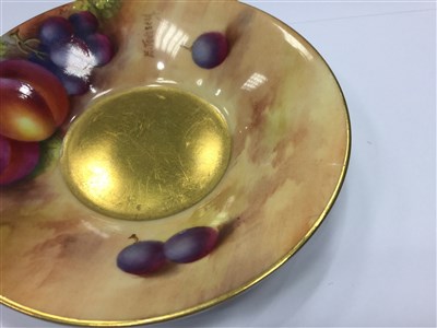 Lot 1117 - A ROYAL WORCESTER COFFEE SERVICE PAINTED WITH FRUIT