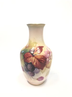 Lot 1118 - A ROYAL WORCESTER VASE BY KITTY BLAKE