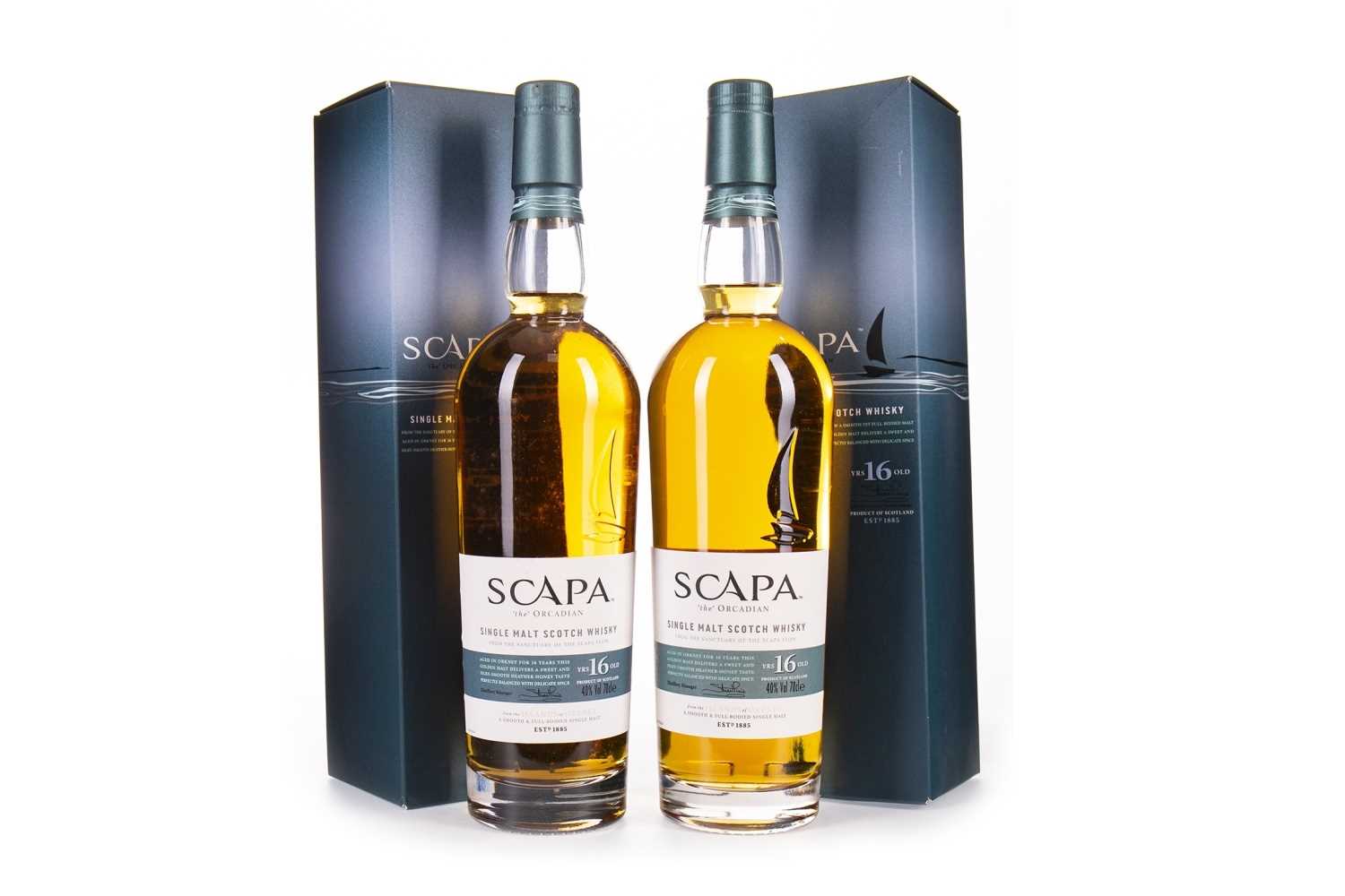 Lot 95 - TWO BOTTLES OF SCAPA 16 YEARS OLD
