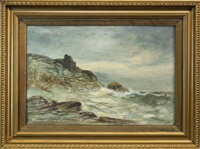 Lot 473 - COASTAL SCENE, AN OIL